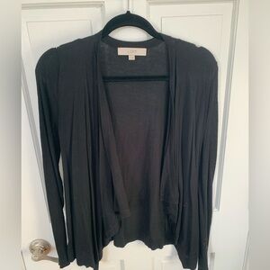 LOFT Women's Elegant Black Open Front Cardigan